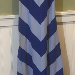 GAP Blue and Light Blue Chevron Maxi Dress